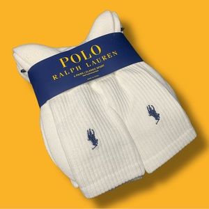 NEW POLO RALPH LAUREN Men's Classic Sport Socks Crew Cushioned Sole